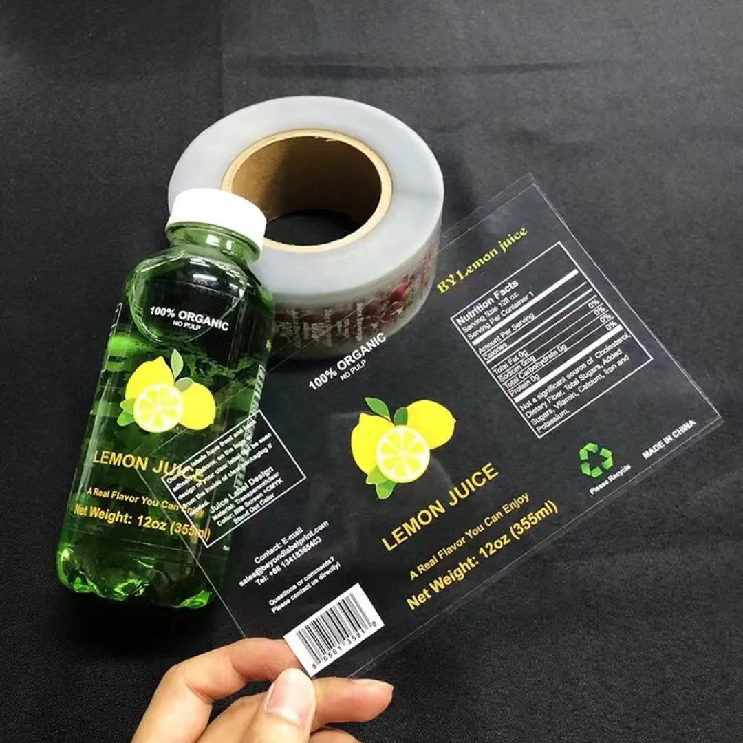 맞춤 인쇄 투명 BOPP 방수 비닐 접착식 음료 병 라 - Label Maker 리뷰 및 가격